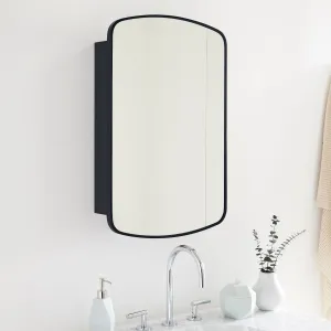 Arched Recessed and Surface Mount Metal Framed Bathroom Medicine Cabinet with Mirror