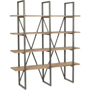 Large Cain Rack Etagere Wood Shelves With Wood Frame Tall and Wide