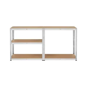 Rebel Rb-1250 Metal Storage Rack Cabinet Shelves 175Kg X5 180X90x40cm Galvanized Folding Mdf